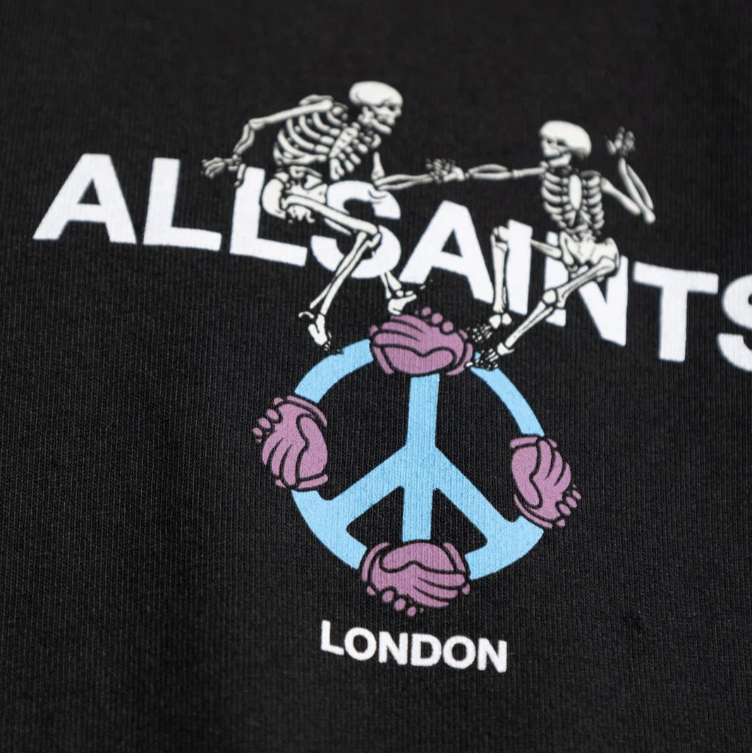 AllSaints Reincarnate Black Tee - ORIGINALFOOK