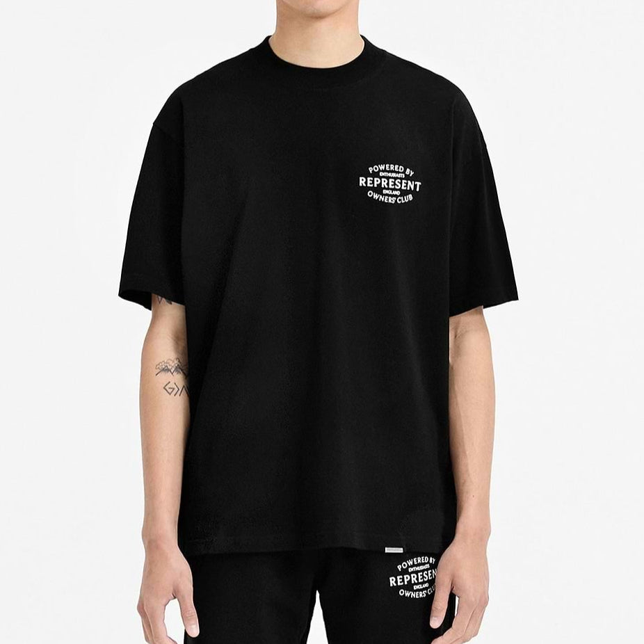 Represent Stamp Logo Black Tee - ORIGINALFOOK