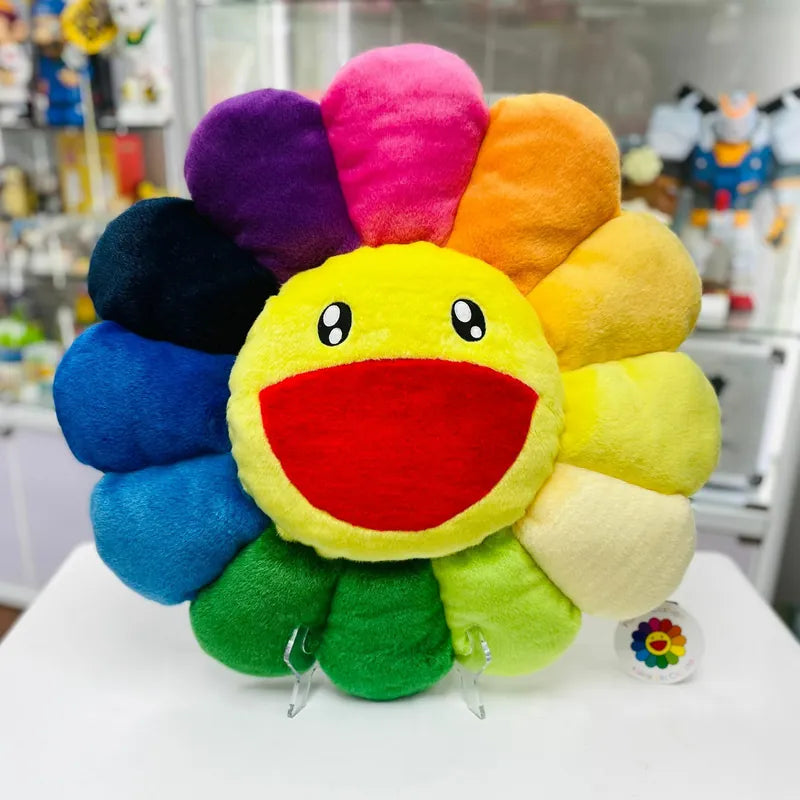 Takashi Murakami Kaikai Kiki Flower Large Plush Cushion Rainbow (60cm) TAKASHI MURAKAMI TAKASHI MURAKAMI - originalfook singapore