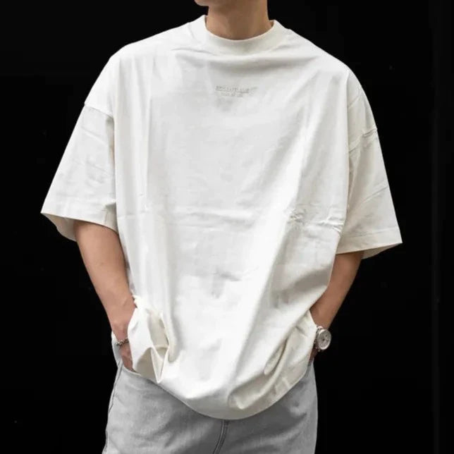 Fear of God Essentials Applique Logo Drop Shoulder Tee Cloud Dancer (Oversized) FEAR OF GOD FEAR OF GOD - originalfook singapore