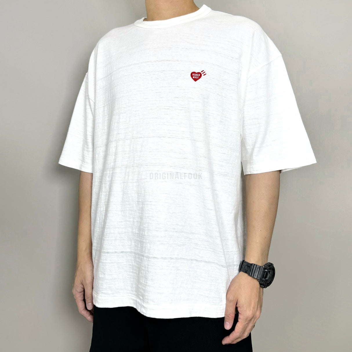 Human Made Heart Badge Slogan Tee White HUMAN MADE HUMAN MADE - originalfook singapore