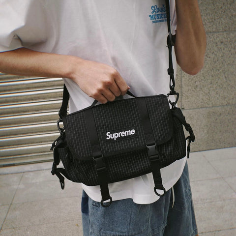 Supreme Reflective Mini Duffle Bag Black