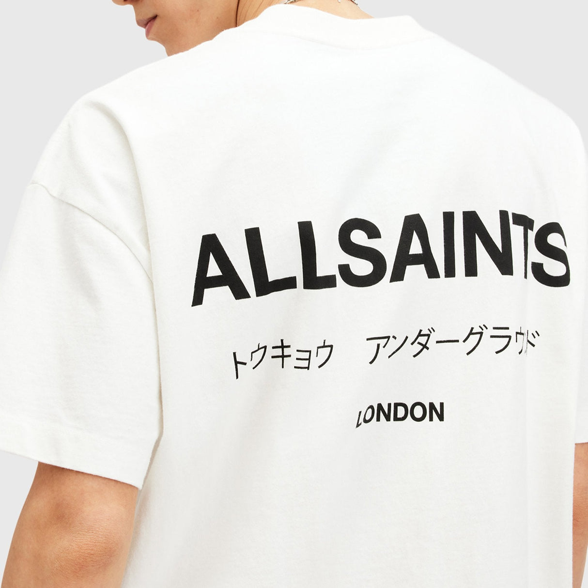 AllSaints Underground Logo Tee White ALLSAINTS ALLSAINTS - originalfook singapore