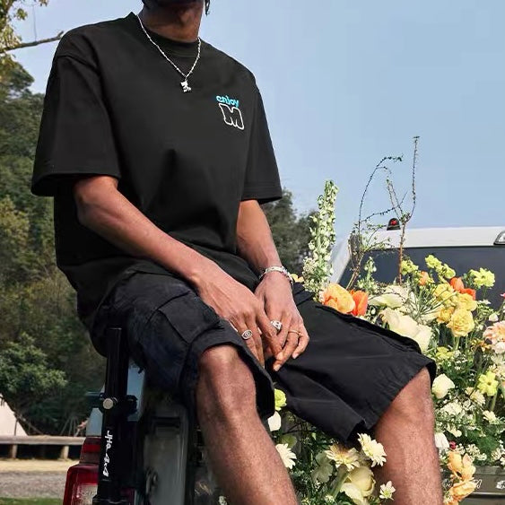 MEDM Embroidered Logo Tee Black MEDM MEDM - originalfook singapore