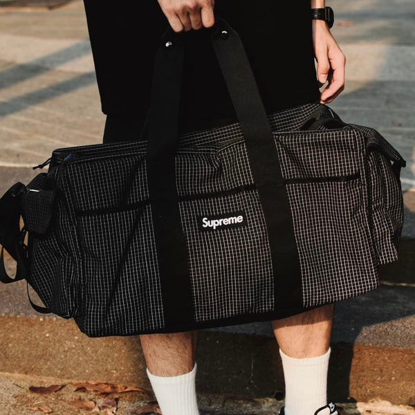Supreme 3M Reflective Duffle Bag Black 44L supreme supreme - originalfook singapore