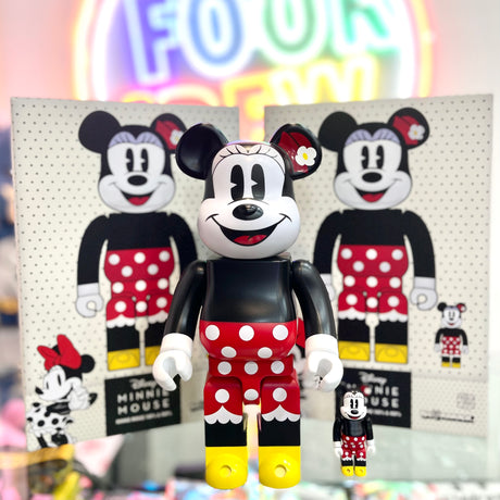 MEDICOM BEARBRICK Disney Minnie Mouse Version 400% + 100% MEDICOM MEDICOM - originalfook singapore