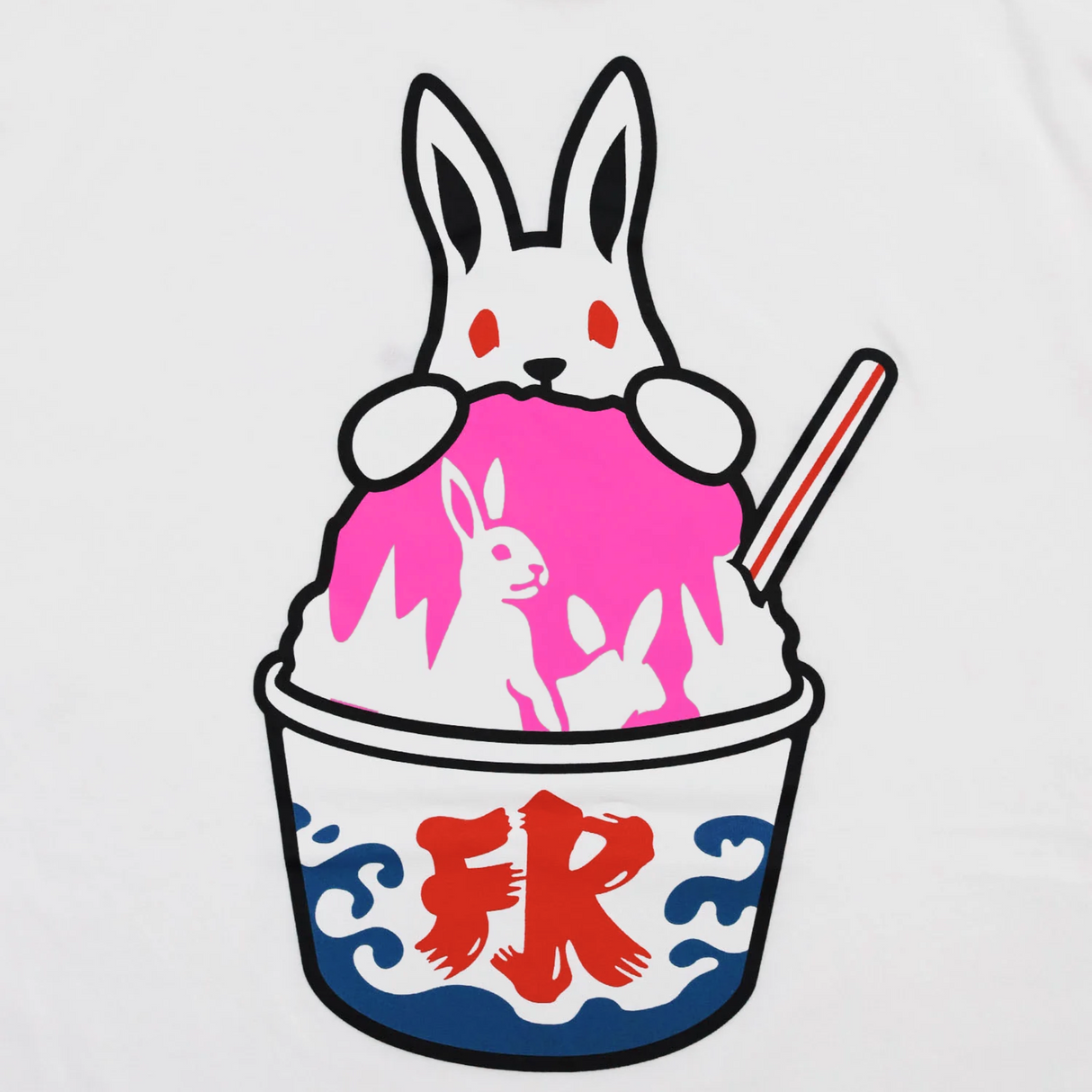 FR2 Shaved Ice Rabbit Tee White (Japan Exclusive) - ORIGINALFOOK