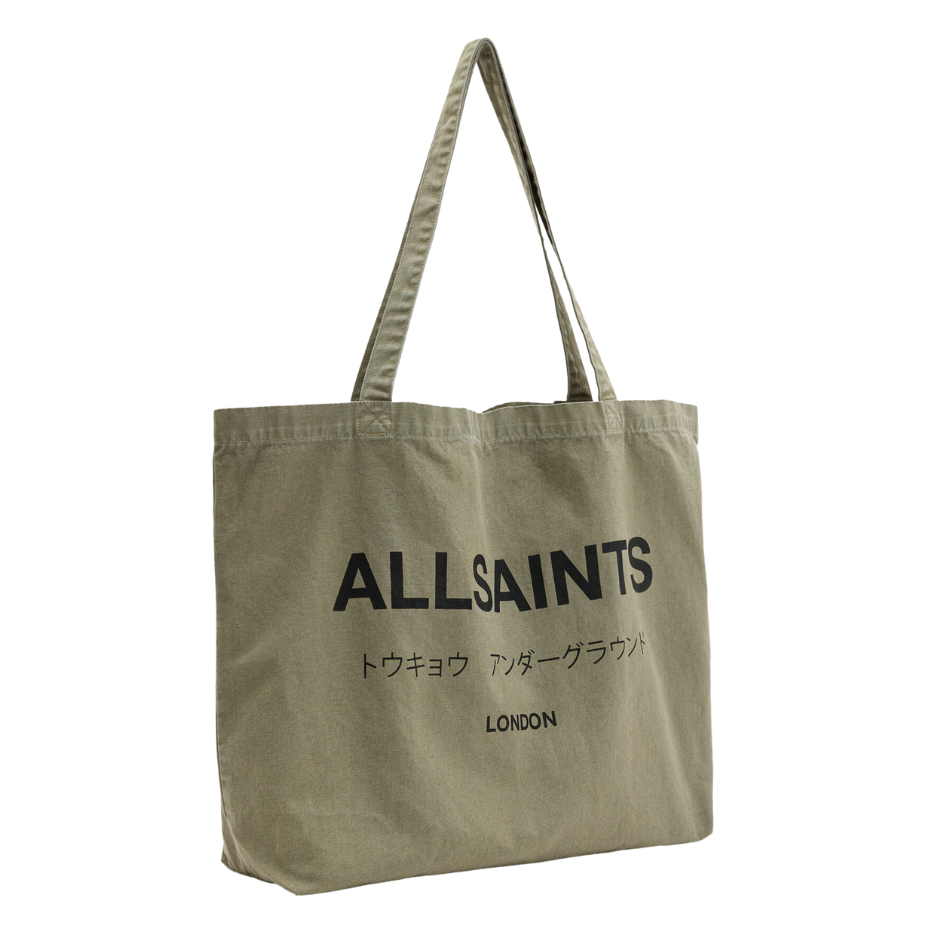 AllSaints Signature Logo Tote Bag Olive ALLSAINTS ALLSAINTS - originalfook singapore