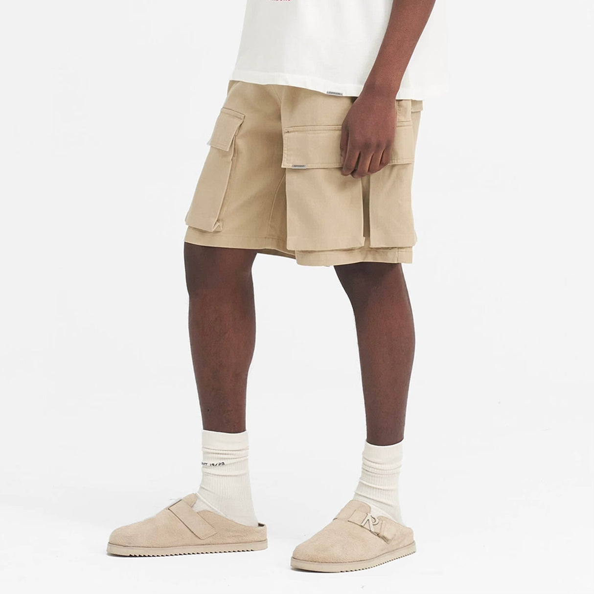Represent Baggy Cargo Shorts Sandstone REPRESENT REPRESENT - originalfook singapore