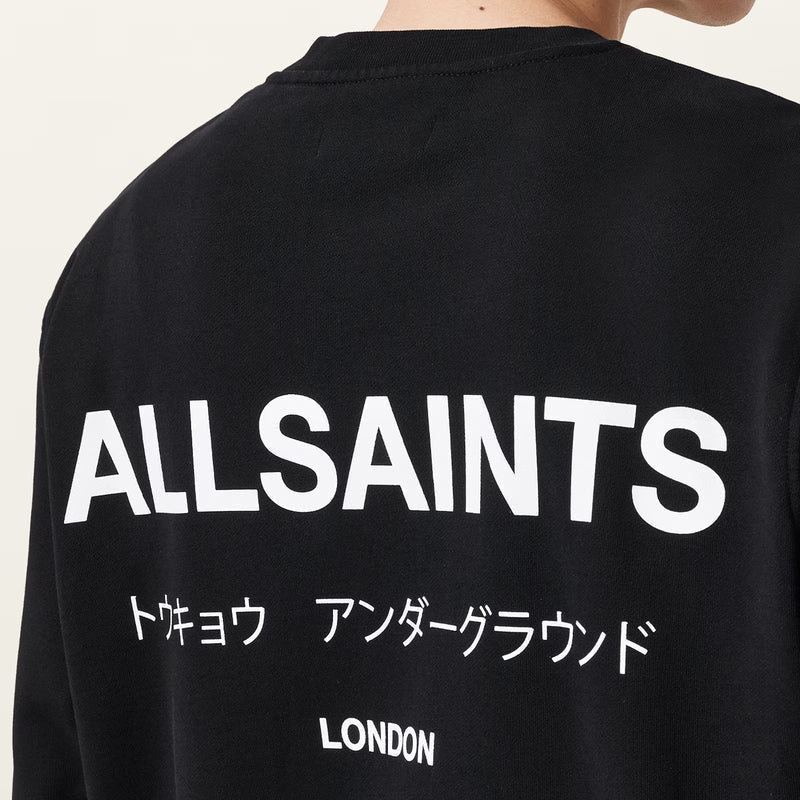 AllSaints Underground Logo Sweatshirt Black