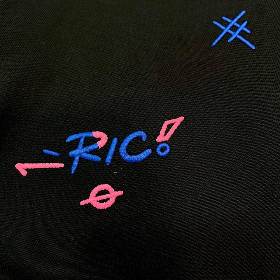 Rickyisclown Neon Graffiti Embossed Black Tee R37250210M (B10) - ORIGINALFOOK