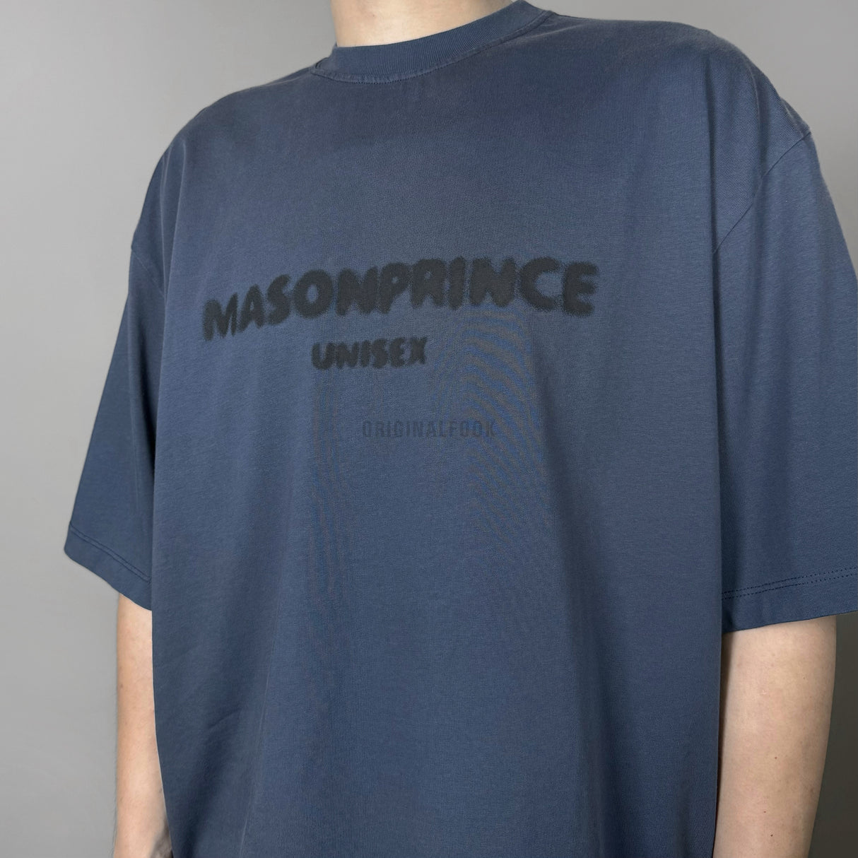 MASONPRINCE Classic Spray Logo Tee Haze Blue MASONPRINCE MASONPRINCE - originalfook singapore