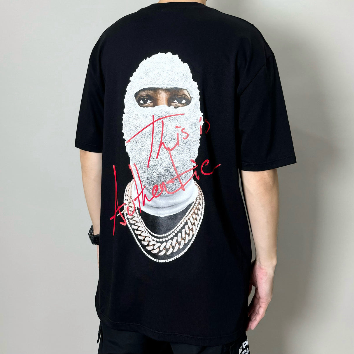 Ih Nom Uh Nit Mask Authentic Back Print Tee Black NUS23231 (Made In Italy) IH NOM UH NIT IH NOM UH NIT - originalfook singapore
