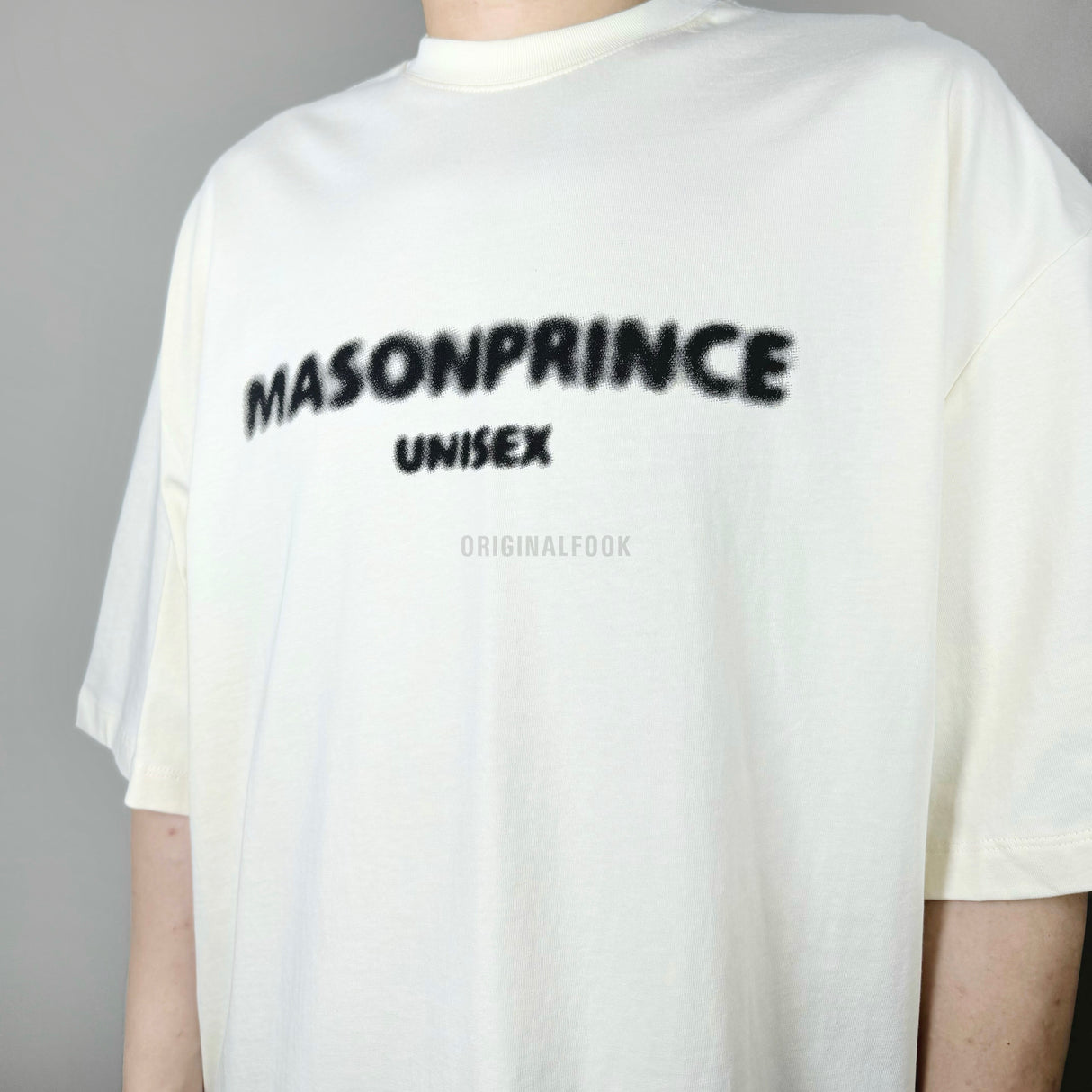 MASONPRINCE Classic Spray Logo Tee Cream MASONPRINCE MASONPRINCE - originalfook singapore