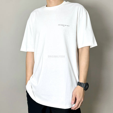 Ih Nom Uh Nit Chest Logo Tee Off White NUS23201 (Made In Italy) IH NOM UH NIT IH NOM UH NIT - originalfook singapore