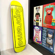 SUPREME X KAWS Chalk Logo Skateboard Deck Yellow supreme supreme - originalfook singapore