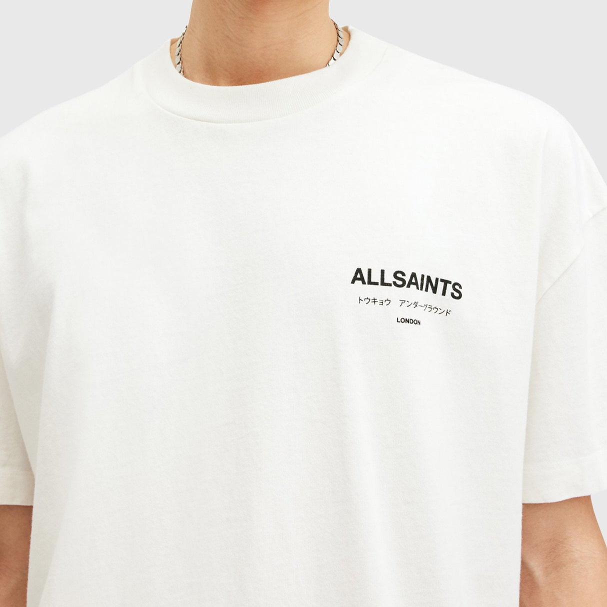 AllSaints Underground Logo Tee White ALLSAINTS ALLSAINTS - originalfook singapore