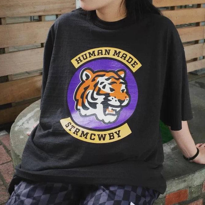 Human Made Front Tiger Tee Black HUMAN MADE HUMAN MADE - originalfook singapore