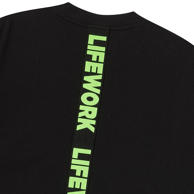 LifeWork Neon Round Logo Tee Black LIFEWORK LIFEWORK - originalfook singapore