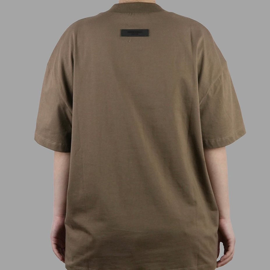 FEAR OF GOD Essentials Felt Logo Tee Wood FEAR OF GOD FEAR OF GOD - originalfook singapore