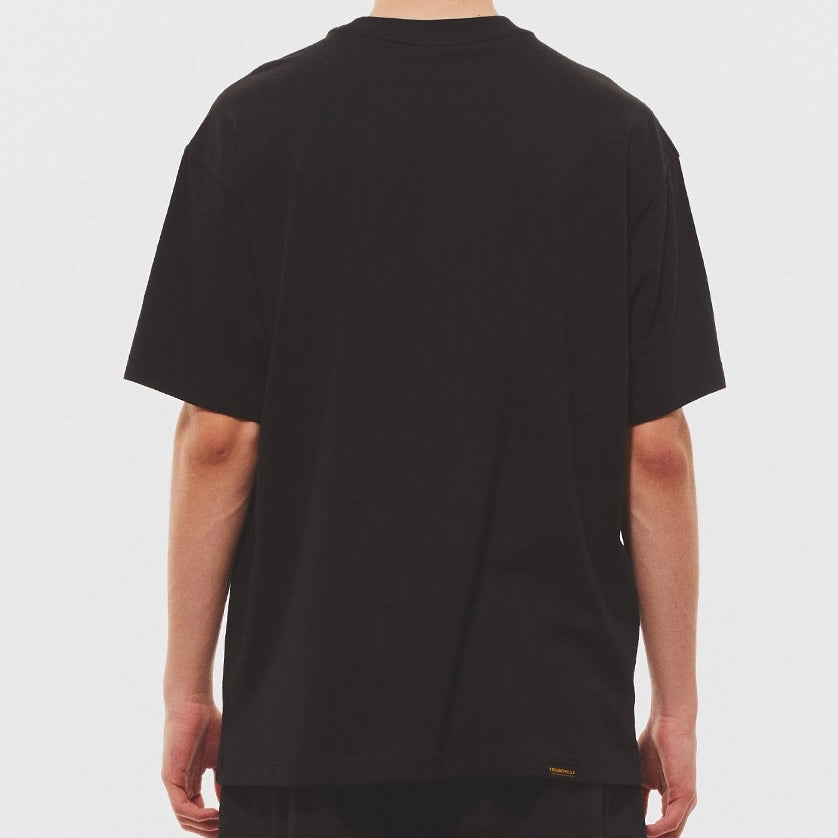 Been Trill Inverted Logo Tee in black, showing the front with a large inverted logo graphic and short sleeves.