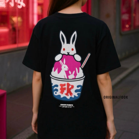 FR2 Shaved Ice Rabbit Tee Black (Japan Exclusive) - ORIGINALFOOK
