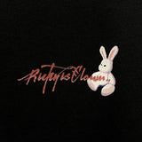 Rickyisclown [RIC] Hanging Rabbit Smiley Tee Black [27230418G-P8] RICKYISCLOWN RICKYISCLOWN - originalfook singapore