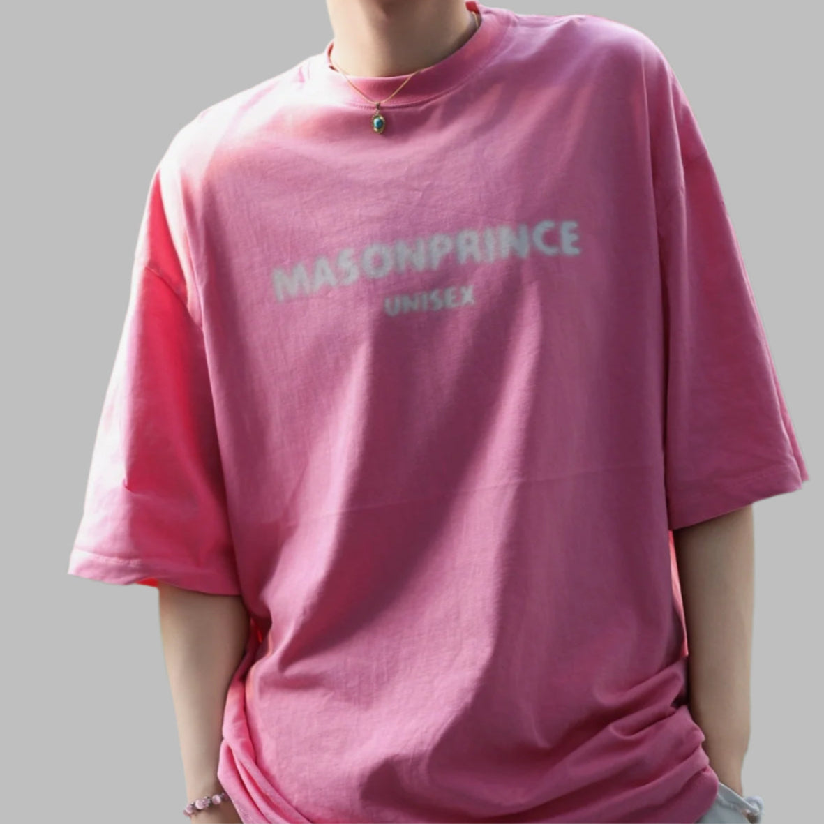 MASONPRINCE Classic Spray Logo Tee Light Pink MASONPRINCE MASONPRINCE - originalfook singapore