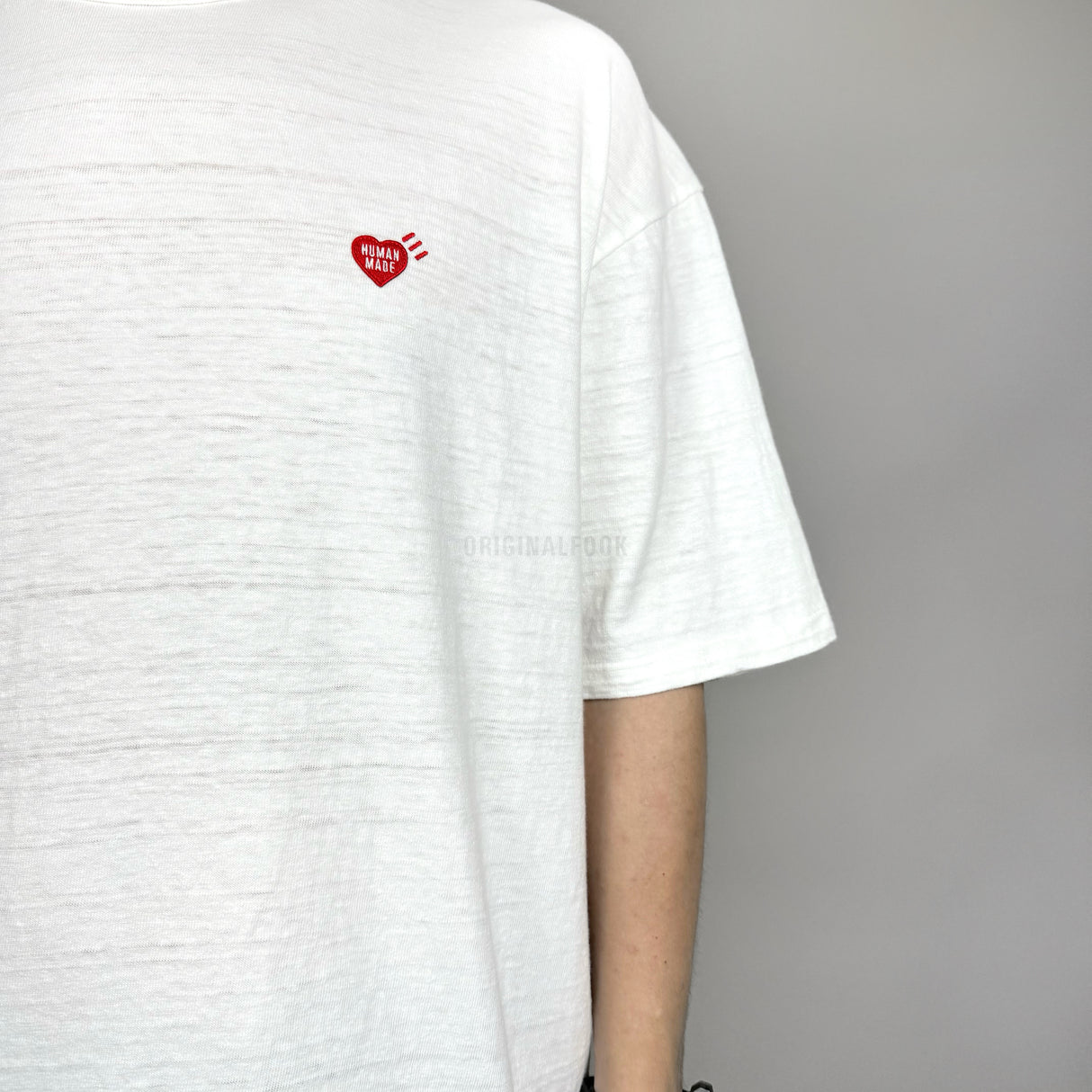 Human Made Heart Badge Slogan Tee White HUMAN MADE HUMAN MADE - originalfook singapore