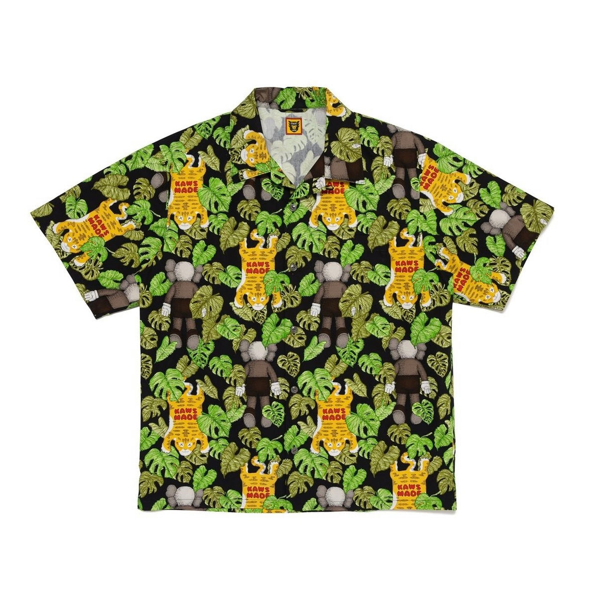 Human Made X KAWS Aloha Shirt Black HUMAN MADE HUMAN MADE - originalfook singapore