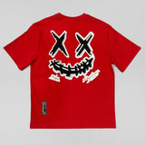 Rickyisclown [RIC] Line Embroidery Patch Smiley Tee Red [R27230225C-S8] RICKYISCLOWN RICKYISCLOWN - originalfook singapore