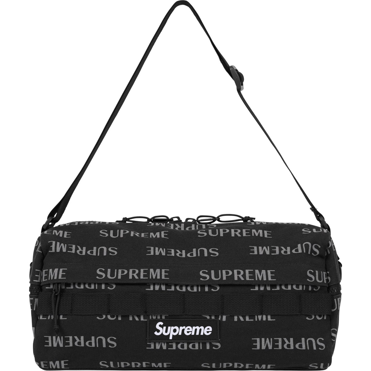 Supreme Reflective Monogram Logo Utility Bag Black