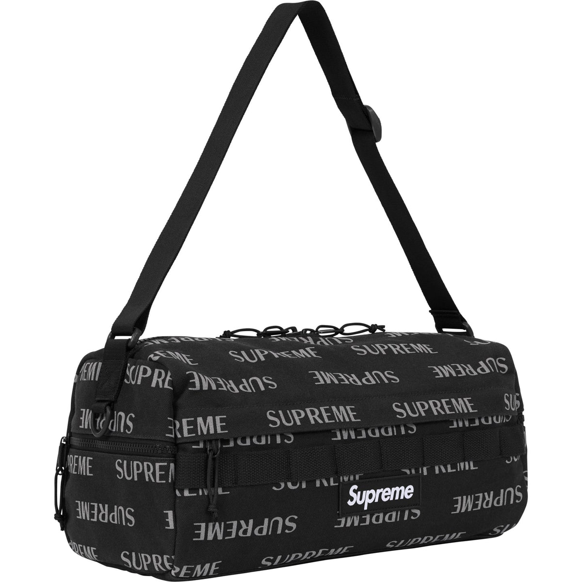 Supreme Reflective Monogram Logo Utility Bag Black