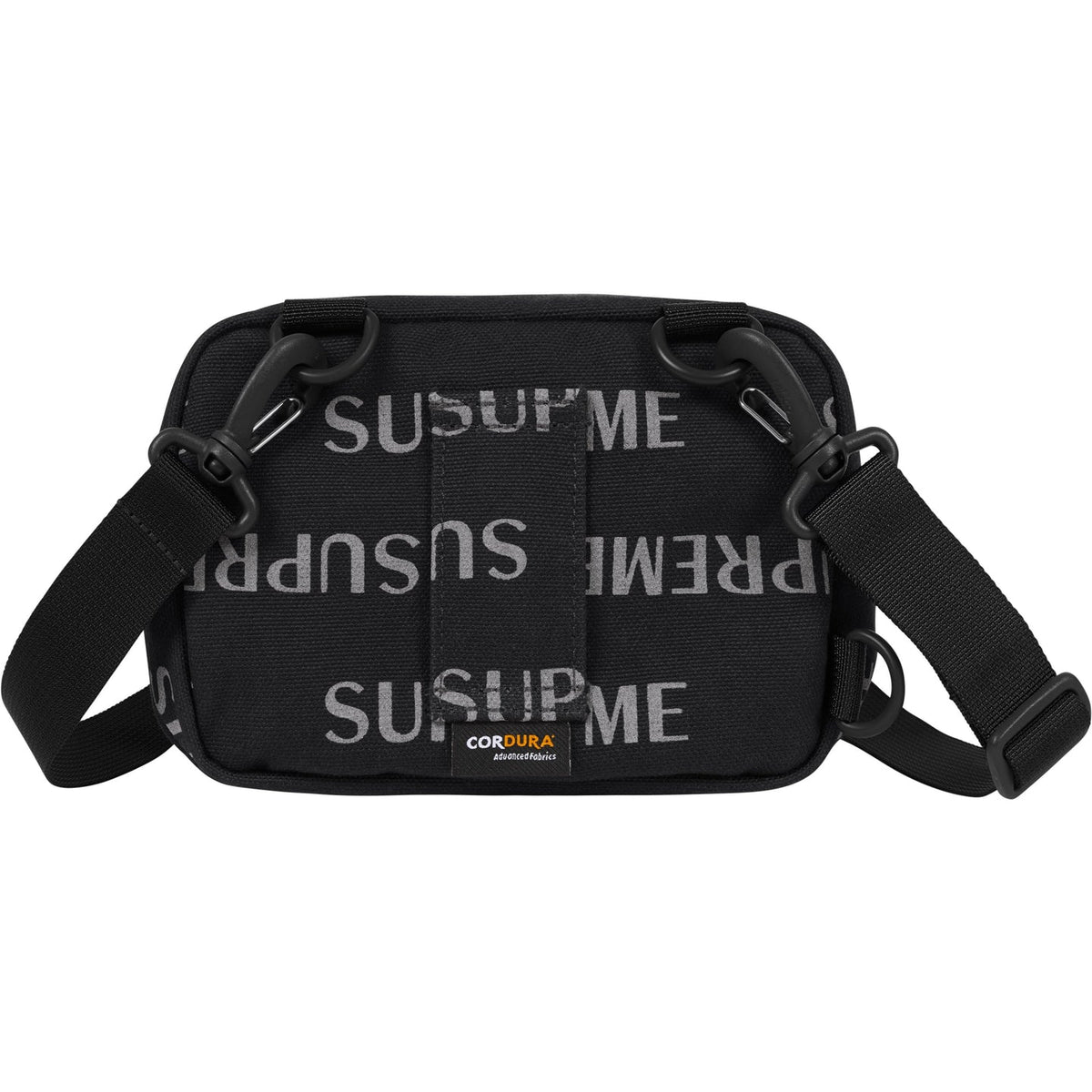 Supreme Reflective Monogram Logo Mini Shoulder Bag Black