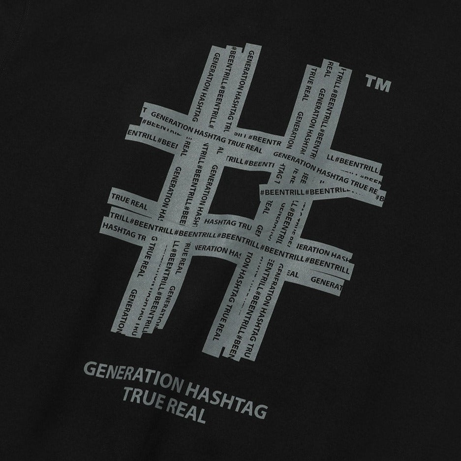 Been Trill Reflective Tape Logo Hoodie Black BEEN TRILL BEEN TRILL - originalfook singapore