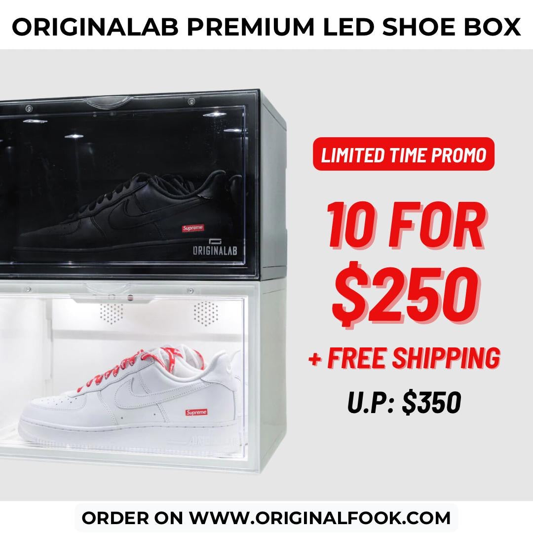 ORIGINALAB Premium LED Display Shoe Box Black/White originalab originalab - originalfook singapore