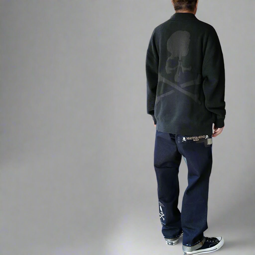 Mastermind World Lounge Full Zip Track Jacket Black MASTERMIND JAPAN MASTERMIND JAPAN - originalfook singapore