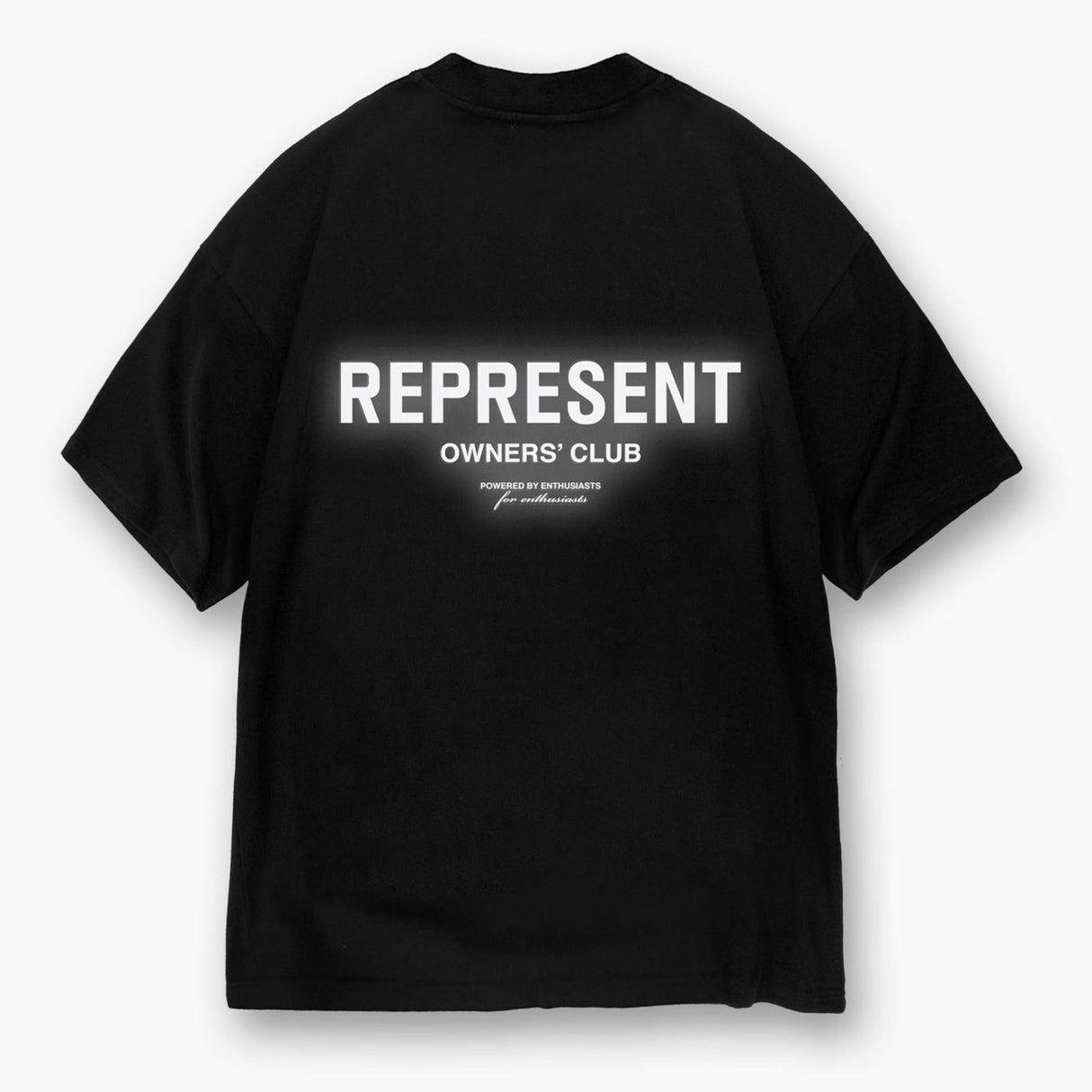 Represent Owners Club Logo Tee Black Reflective REPRESENT REPRESENT - originalfook singapore