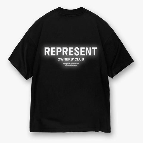 Represent Owners Club Logo Tee Black Reflective