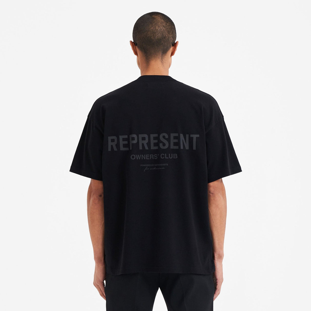 Represent Owners Club Logo Tee Black Reflective REPRESENT REPRESENT - originalfook singapore