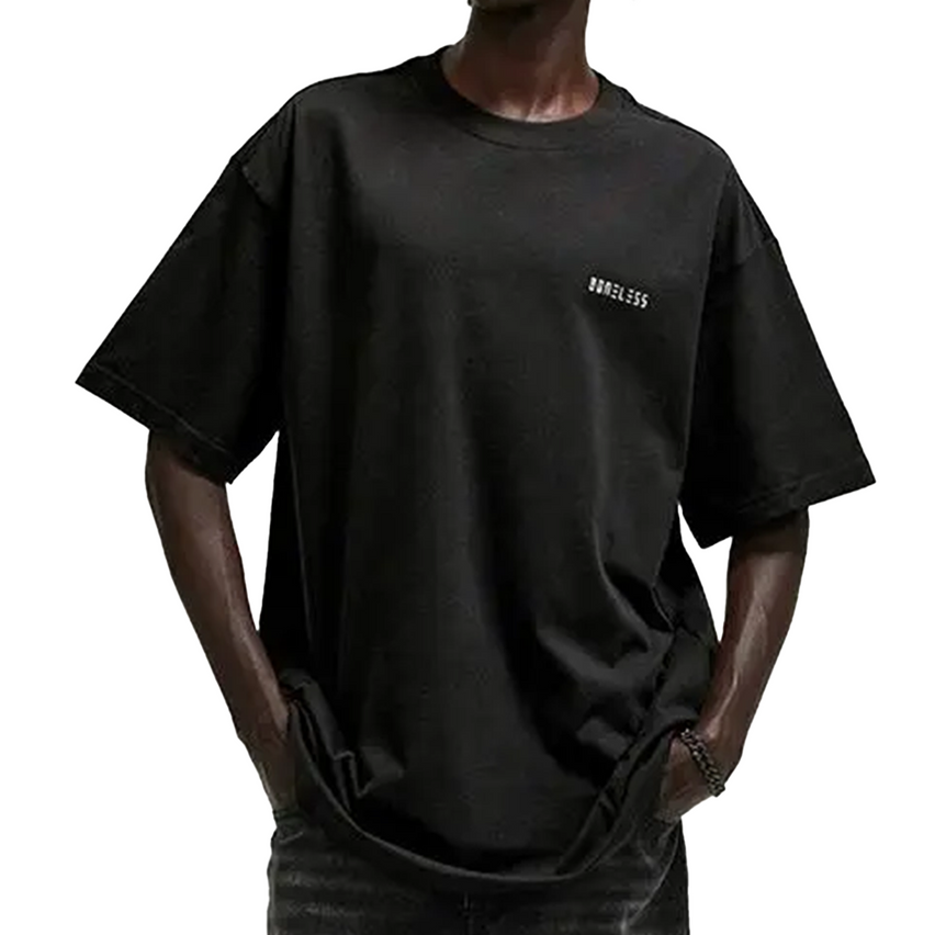 Boneless Signature Slogan Tee Black - ORIGINALFOOK