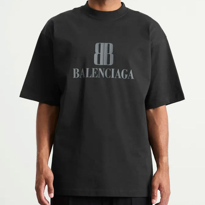 Balenciaga Nano BB Medium Fit Tee Black - ORIGINALFOOK