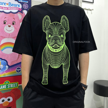 LifeWork Outline Bulldog Tee Black Green LIFEWORK LIFEWORK - originalfook singapore
