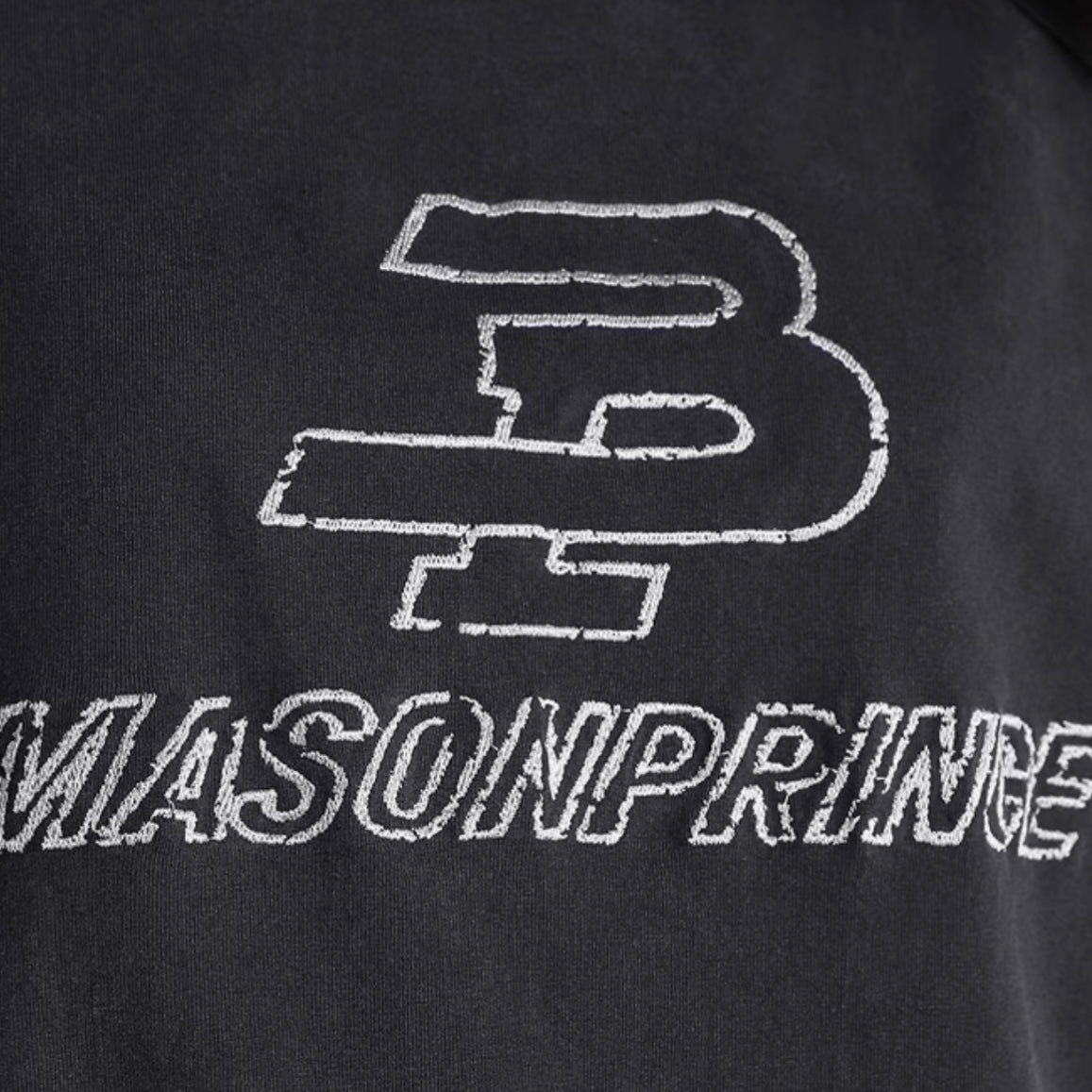 MASONPRINCE Outline Logo Tee Charcoal Grey MASONPRINCE MASONPRINCE - originalfook singapore