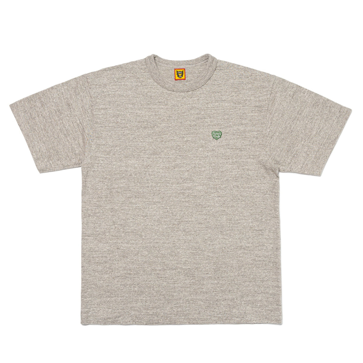 Human Made Green Heart Badge Tee Heather HUMAN MADE HUMAN MADE - originalfook singapore