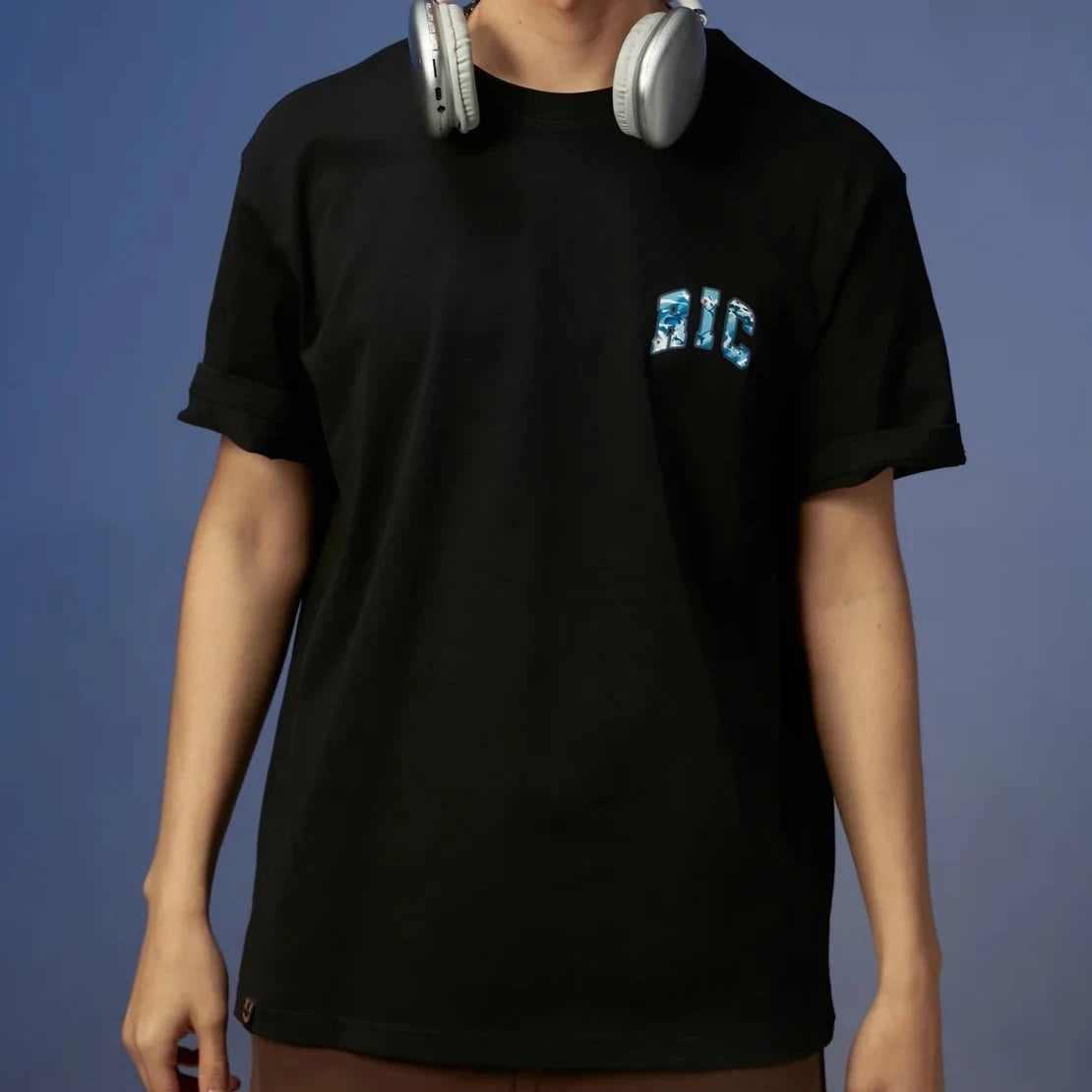 Black Rickyisclown Dragon Tears T-shirt with graphic print, casual apparel featuring the RICKYISCLOWN brand logo.