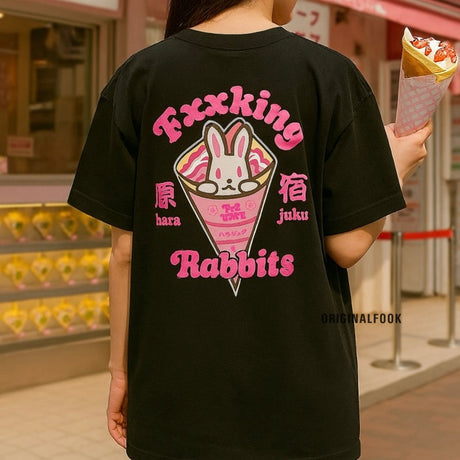 FR2 Bunny Crepe Tee Black (Japan Exclusive) - ORIGINALFOOK