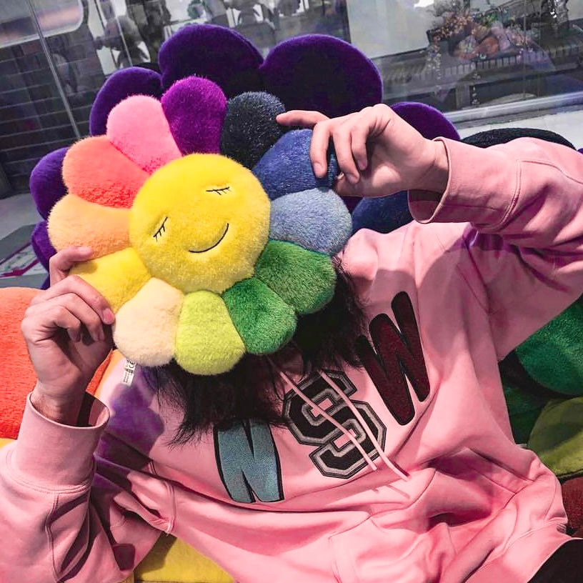 Takashi Murakami Kaikai Kiki Flower Plush Cushion Rainbow (30cm) TAKASHI MURAKAMI TAKASHI MURAKAMI - originalfook singapore