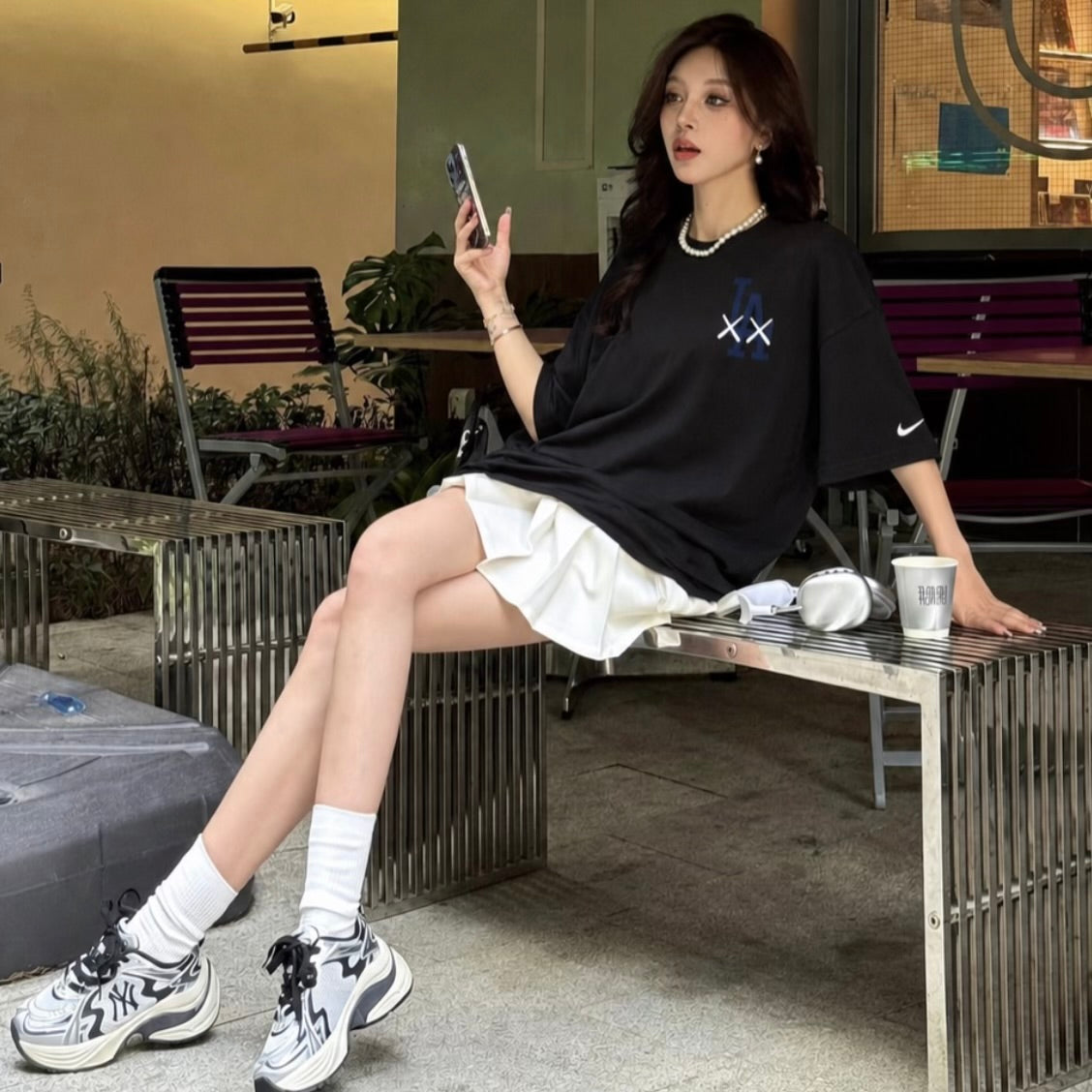 MLB X KAWS X Nike Los Angeles Dodgers MLB Tee Black