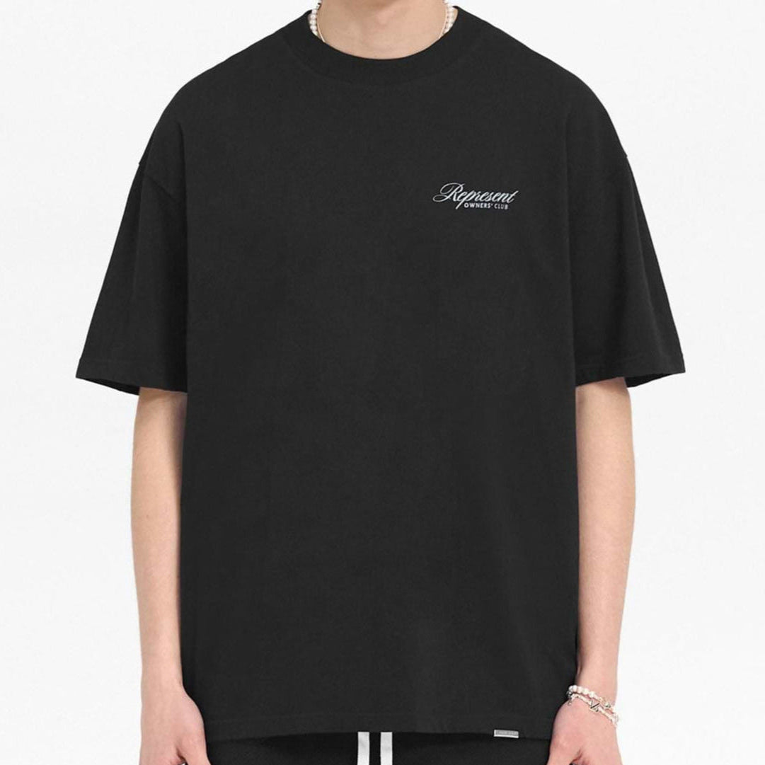 Represent Owners Club Script Tee Black REPRESENT REPRESENT - originalfook singapore